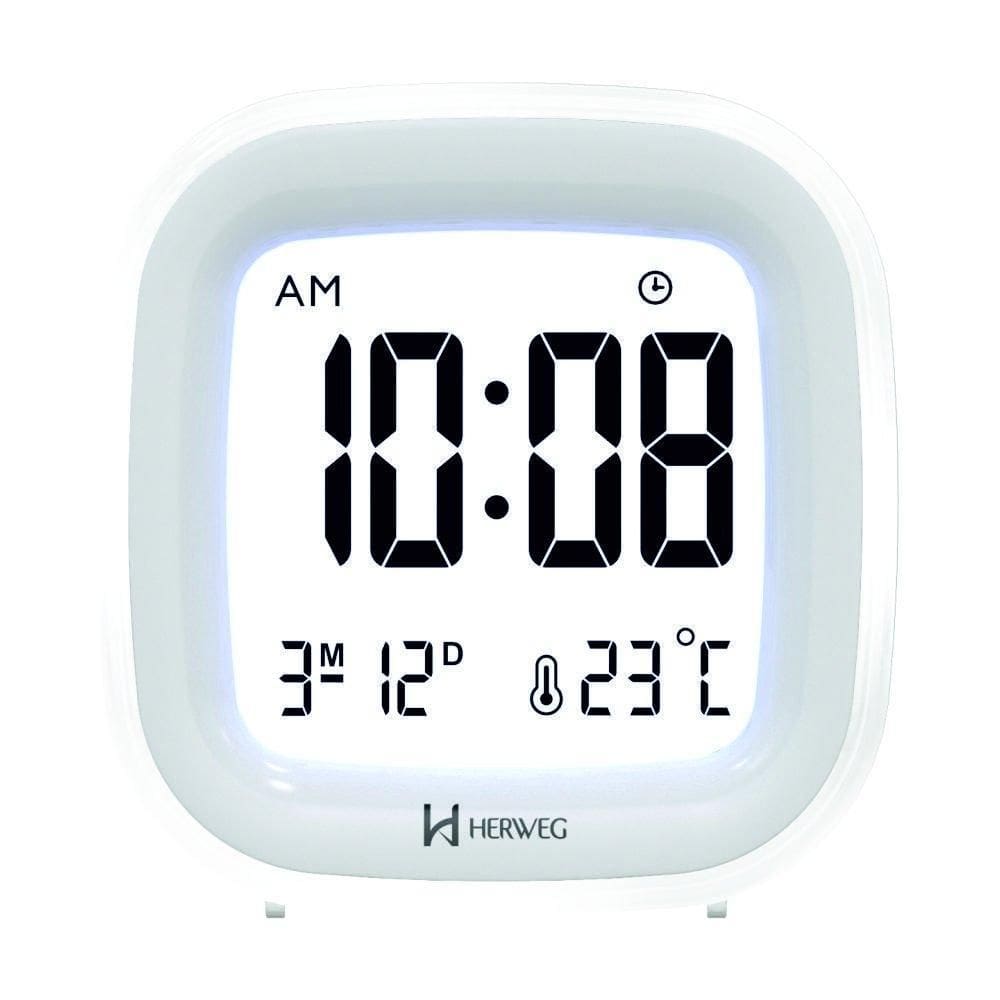 Despertador Digital Branco Herweg 2995