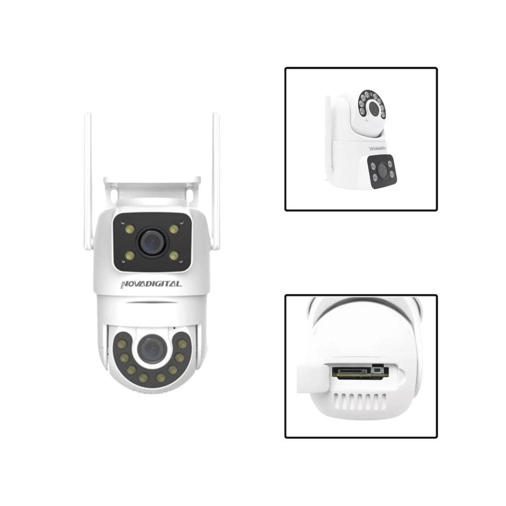 Câmera De Segurança Panorâmica Wi-Fi Dupla Visão Ip65