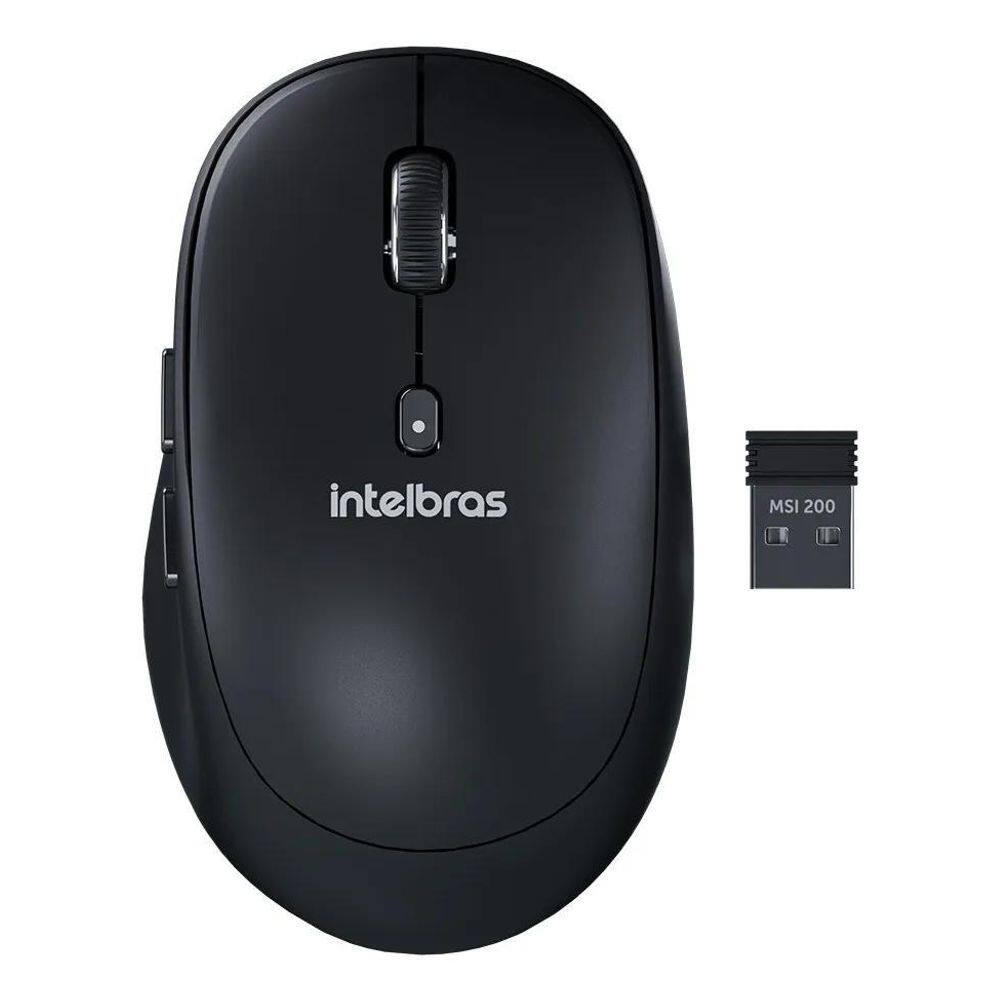 2X Mouse Sem Fio Intelbras Msi 200 - 6 Botões, Clique Silenc