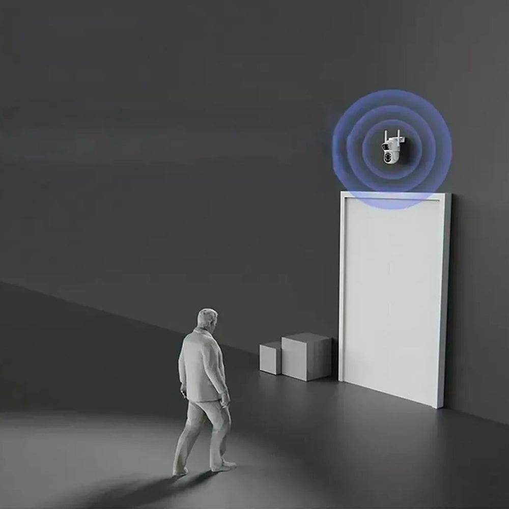 Câmera Branca Externa Wifi Detecção Smart