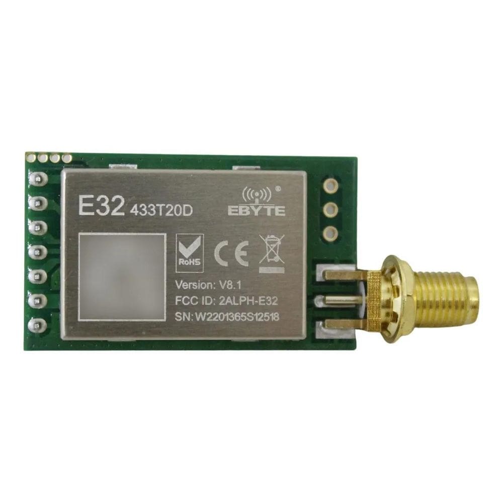 Módulo Rf Wireless Lora 433Mhz Longo Alcance 433T20D 3Km