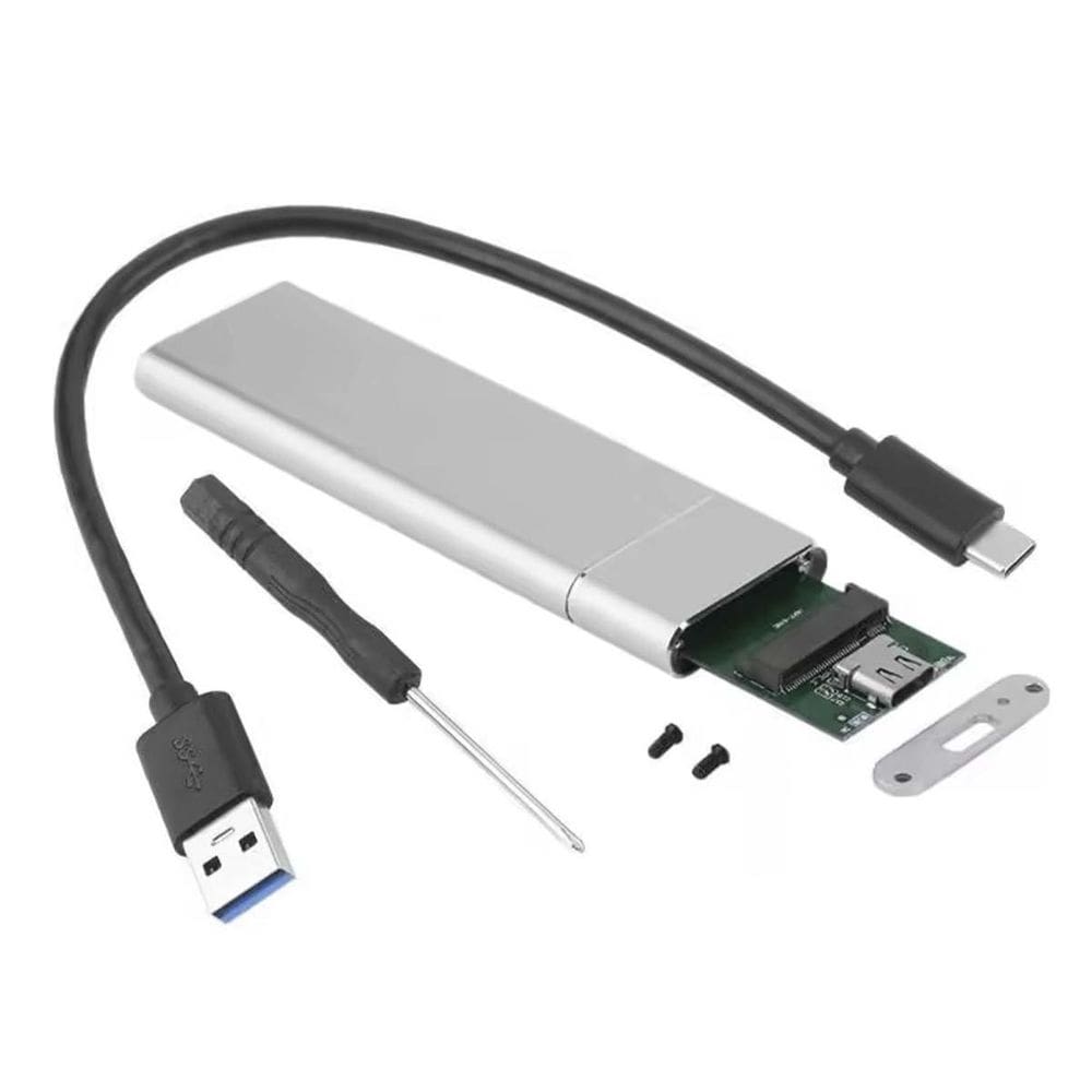 Case Sata Ssd M.2 2280 Ngff Usb 3.1 Usb C Dex Dx-M231 Prata