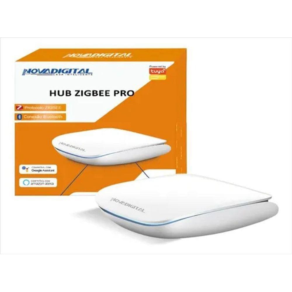Hub Zigbee Pro Wi-Fi Novadigital Até 128 Dispositivos Branco