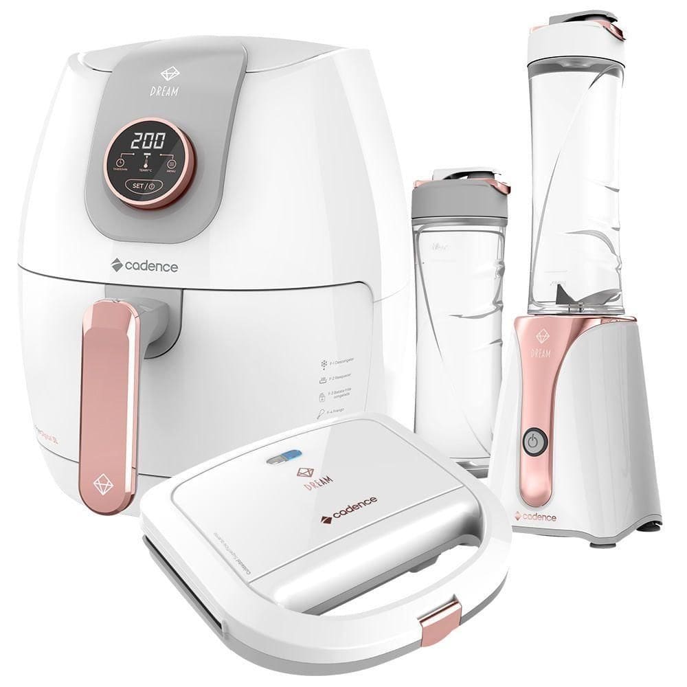 Kit Cadence Dream Rosé Gold - Fritadeira - Blender – Sanduicheira - 110V