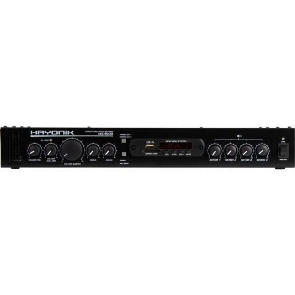 Amplificador Hayonik Ms4000 400W Rms Multisetores