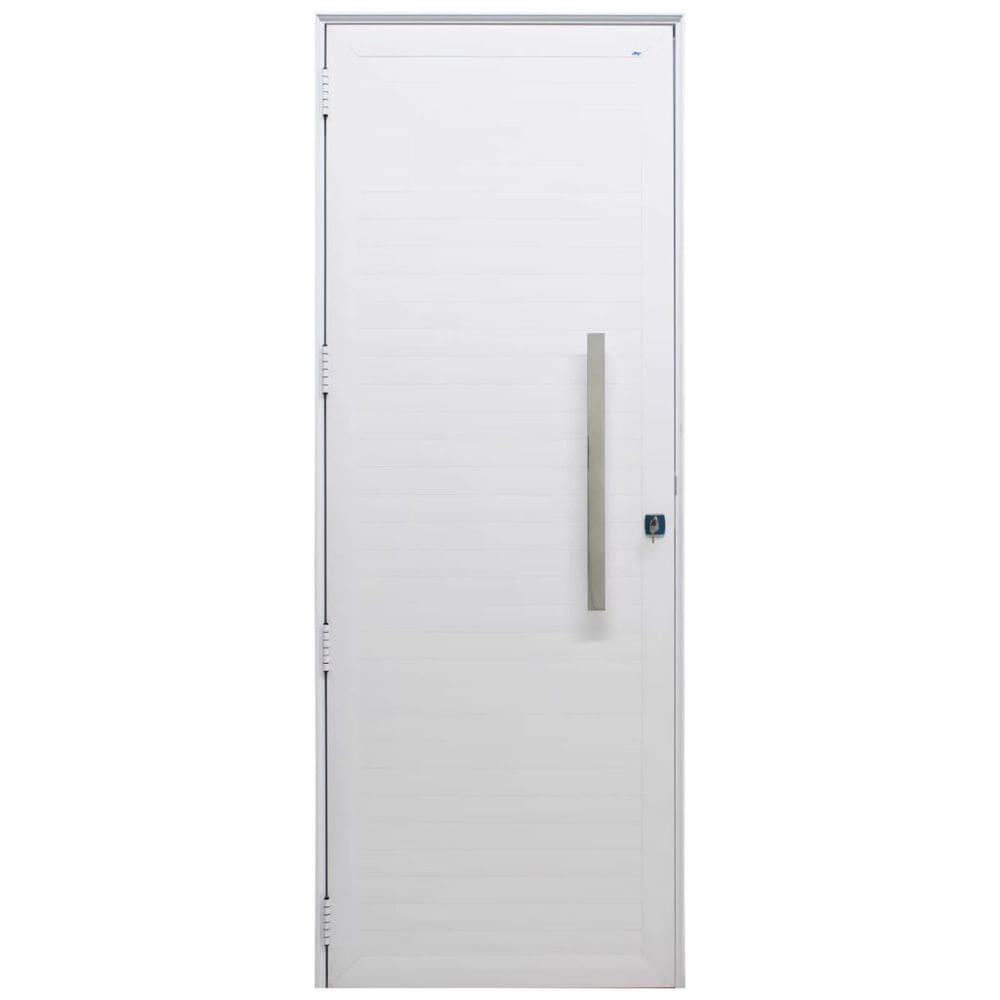 Porta de Giro Perfecta com Lambril 215x80cm Esquerda Branca -1732-3023 - JAP