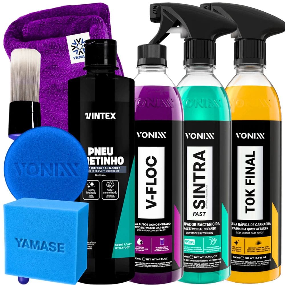 Kit Shampoo V-Floc Cera Tok Final Limpador Sintra Fast Vonixx Pretinho Vintex