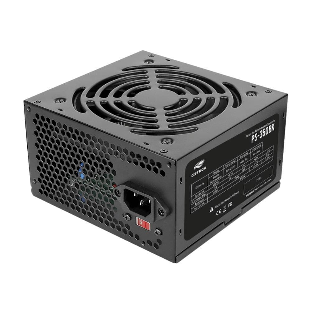 Fonte Atx C3Tech Ps-350Bk 350W Preta Sem Cabo