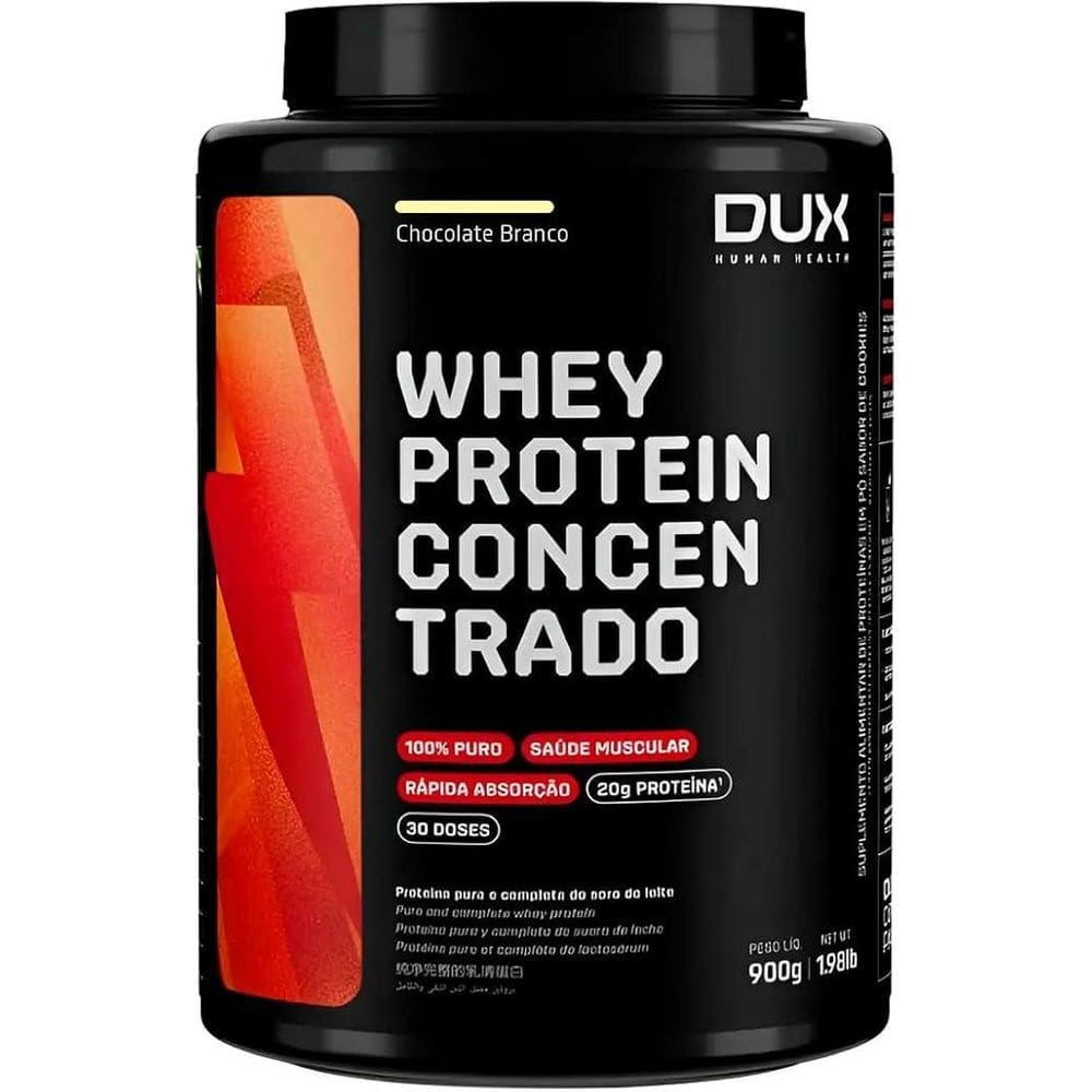 Whey Protein Concentrado Dux 900g Chocolate Branco