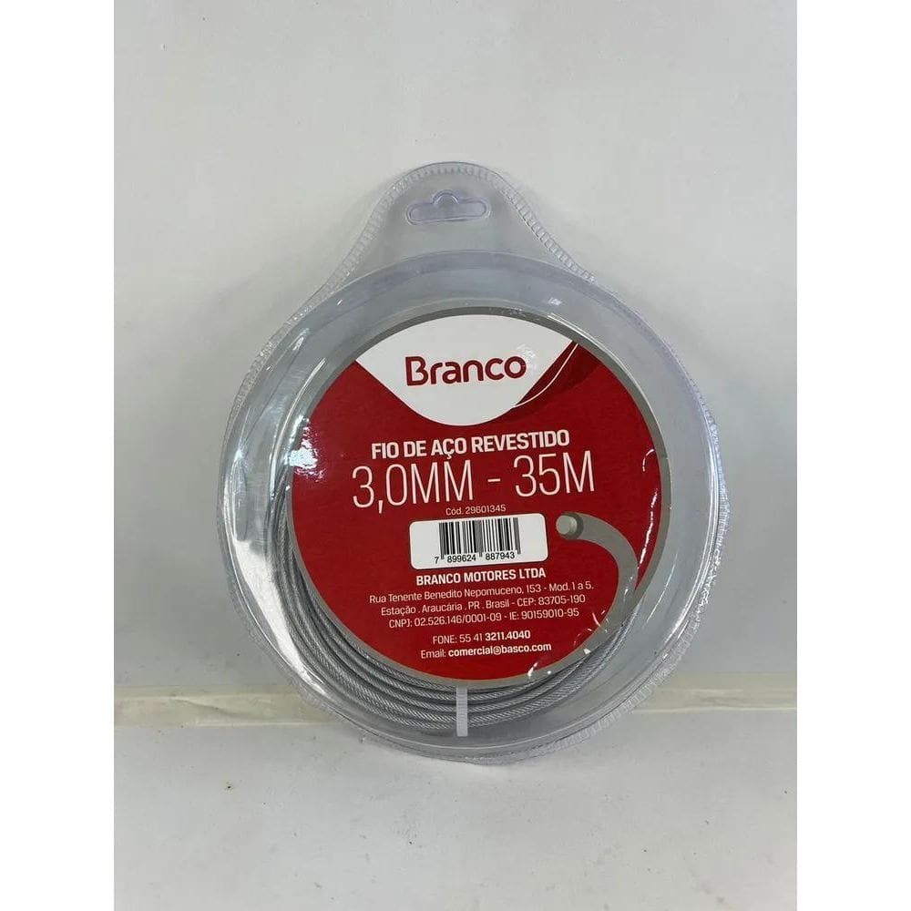 2X Branco Motores Fio Nylon Com Aço 3Mm 35Mtr Roçadeira Stih