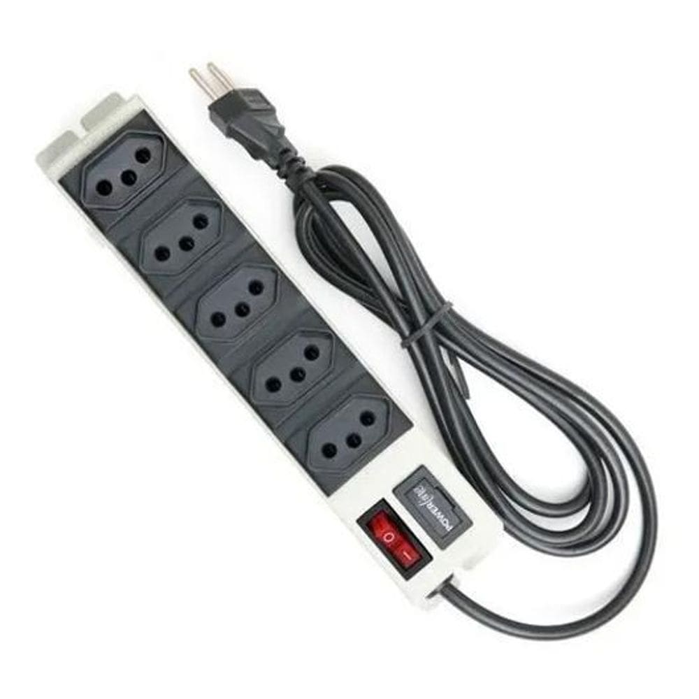 Filtro De Linha Regua Com 5 Tomada Com Fusível