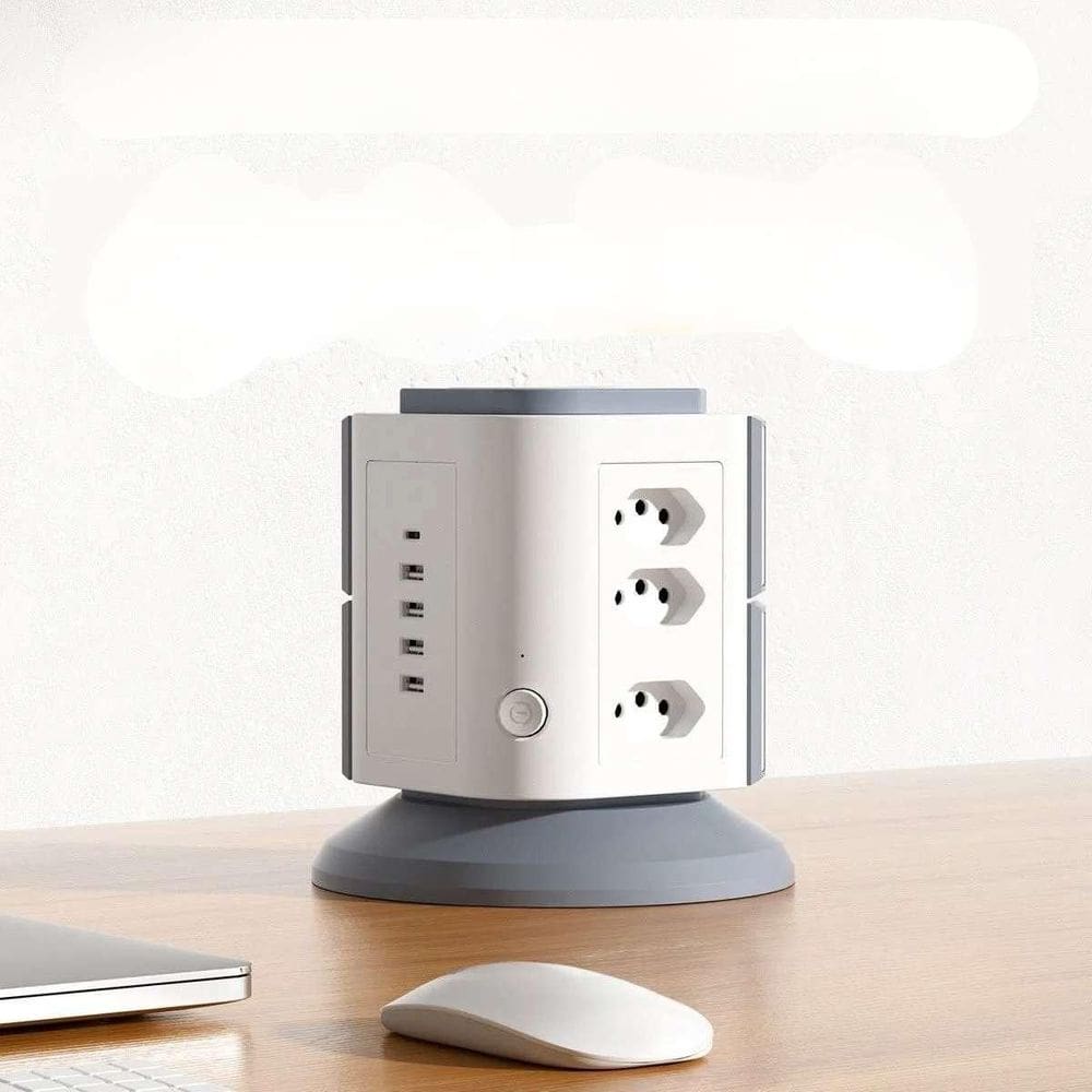 Régua De Energia Vertical Com Portas Usb