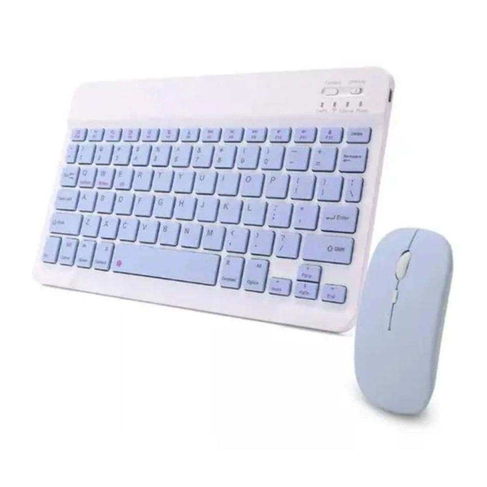 Teclado Mouse Sem Fio Recarregável Bluetooth