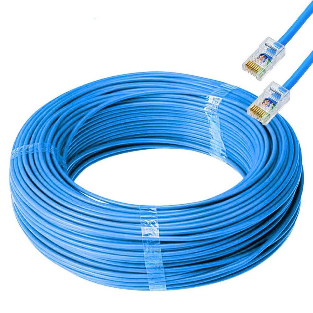 Cabo De Rede Cat6 Furukawa Anatel Montado 20 Metros Azul