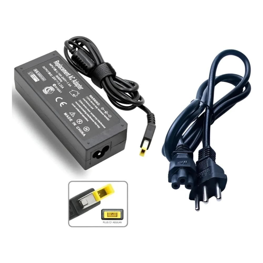 Fonte p/ Notebook Lenovo 65W 20V 3.25A Conector USB