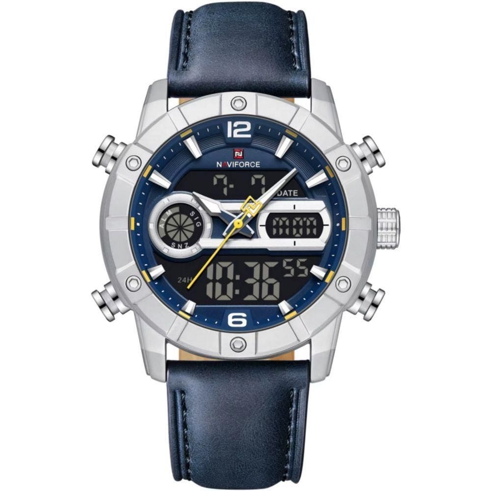 Relógio Digital Masculino Multifuncional Luminoso Esportivo à Prova Dágua Azul