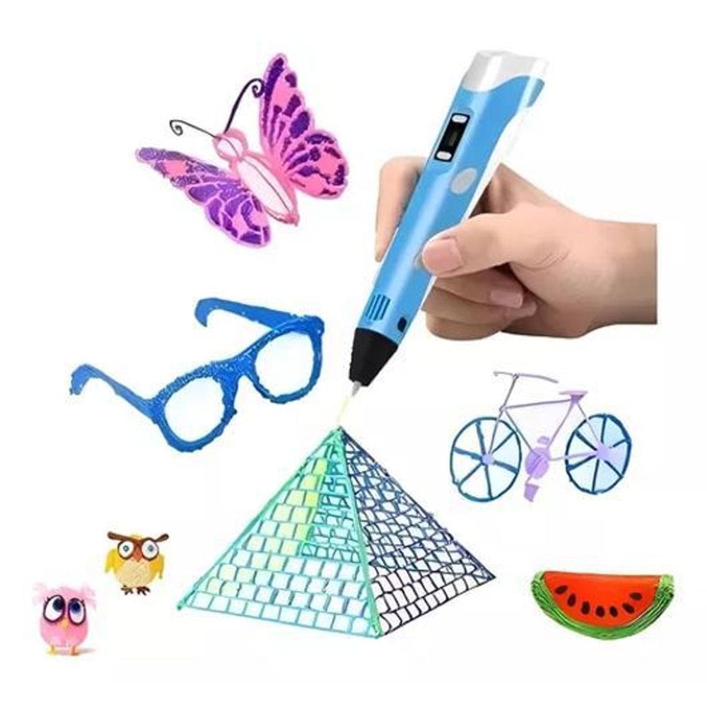 Super Kit Caneta 3D : Uso Infantil E Adulto Usb