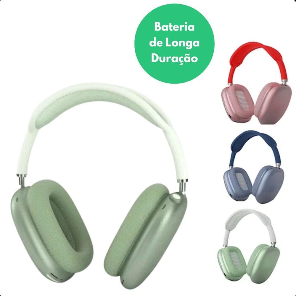 Headphone P9 Air Wireless Bluetooth Som Claro Extra Bass