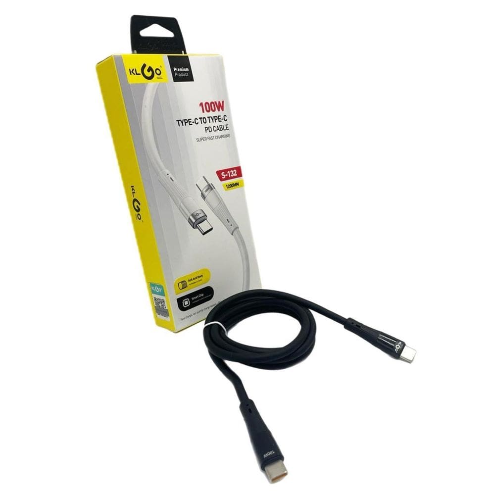 Cabo Premium Tipo-C Para Tipo-C Pd 100W 1200Mm S-132 Preto
