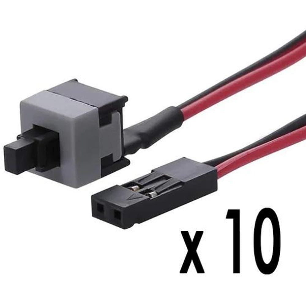 Kit Com 10 Botão Power De Gabinete On Off Liga Desliga
