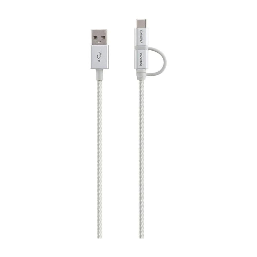 Cabo Micro USB Nylon 1.5m Branco Intelbras