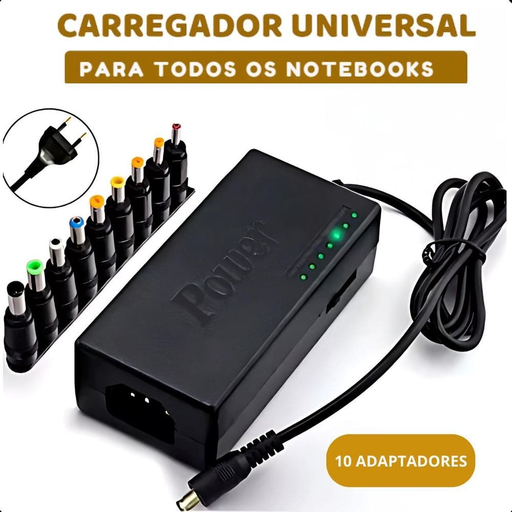 Carregador Universal Notebook 120W Entrada 110V-240V