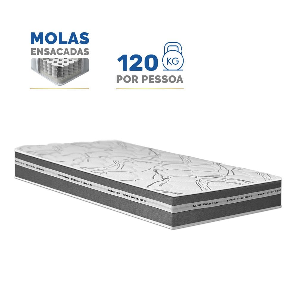 Colchão de Molas Ensacadas Luve Solteiro 88cm