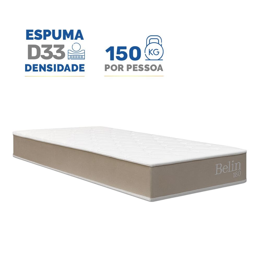 Colchão de Espuma D33 Double Face Belin Solteiro 88cm