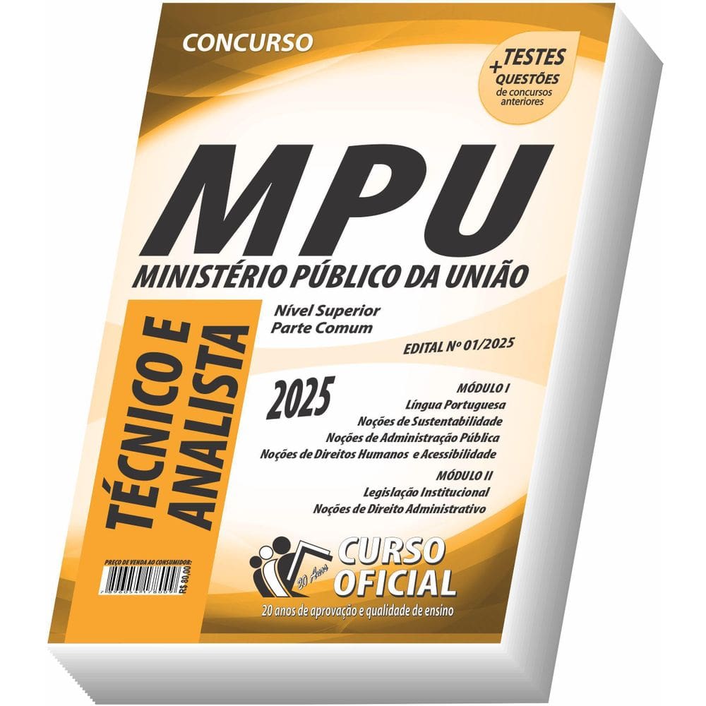 Apostila Mpu - Técnico E Analista - Parte Comum Aos Cargos