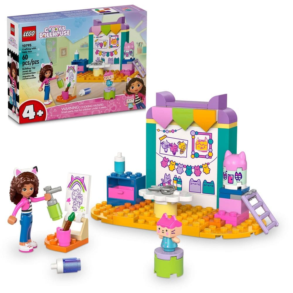 Conjunto de brinquedos LEGO Gabby`s Dollhouse Crafting com caixa de bebê 10795