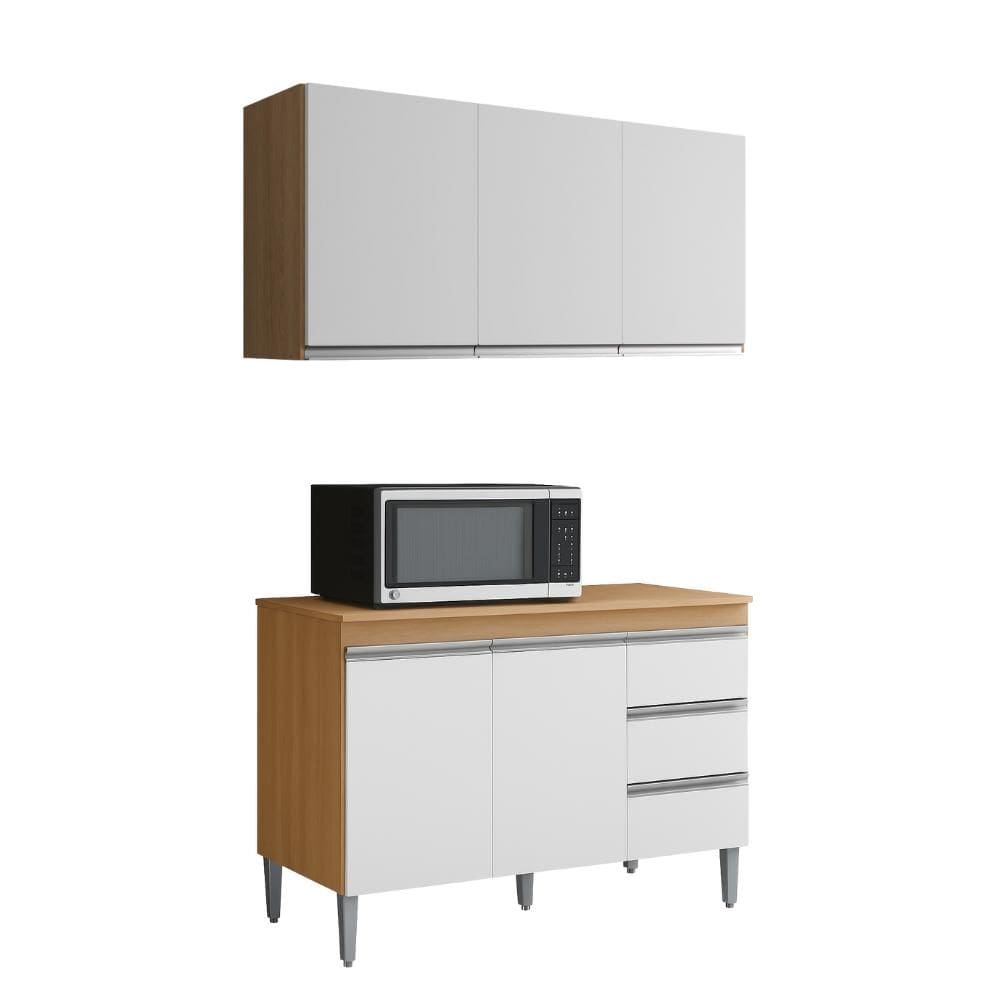 Armario Aereo E Balcao Com Tampo 120 cm Andreia REAJL Moveis