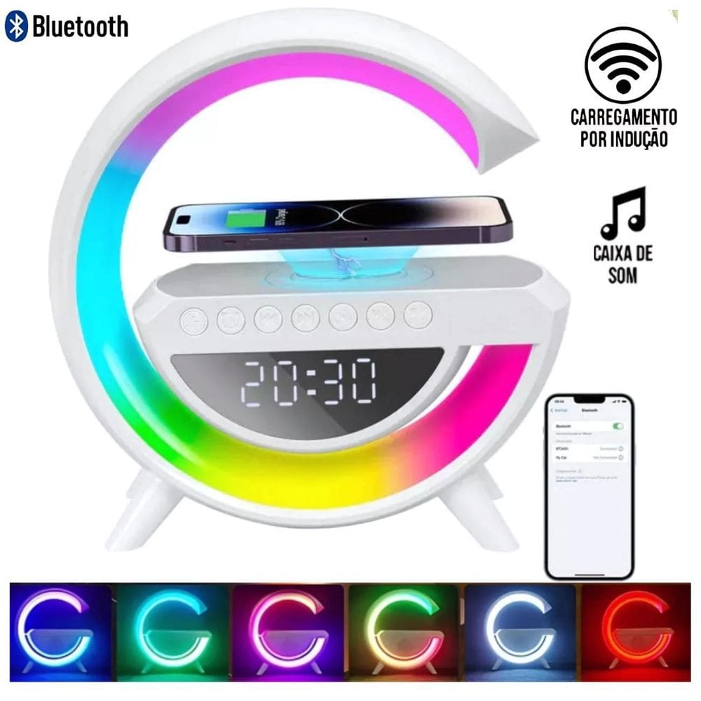 Luminária Techsound - Música, Luz E Carga No Mesmo Produto