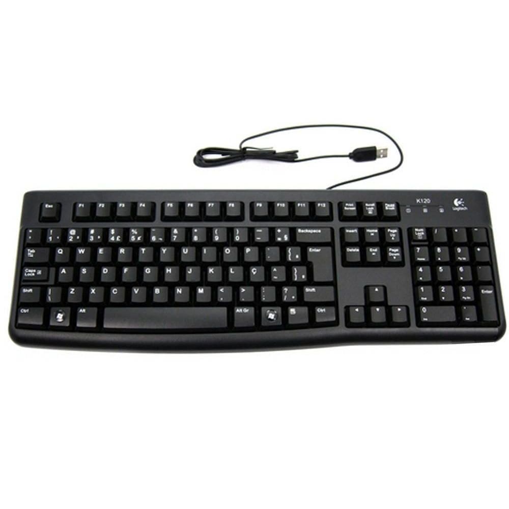 Teclado Com Fio Logitech K120 Preto