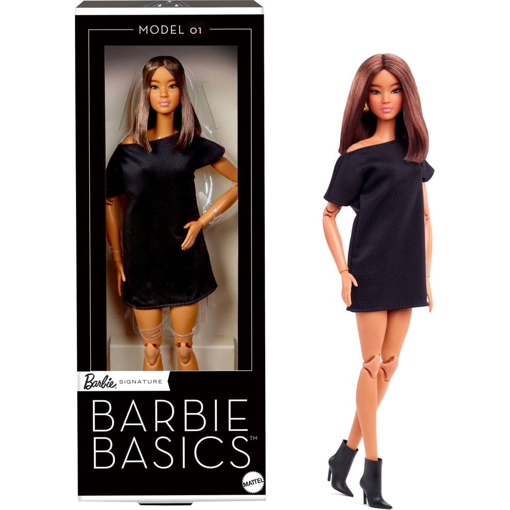 Boneca de colecionador Barbie Basics modelo 01 com cabelo castanho