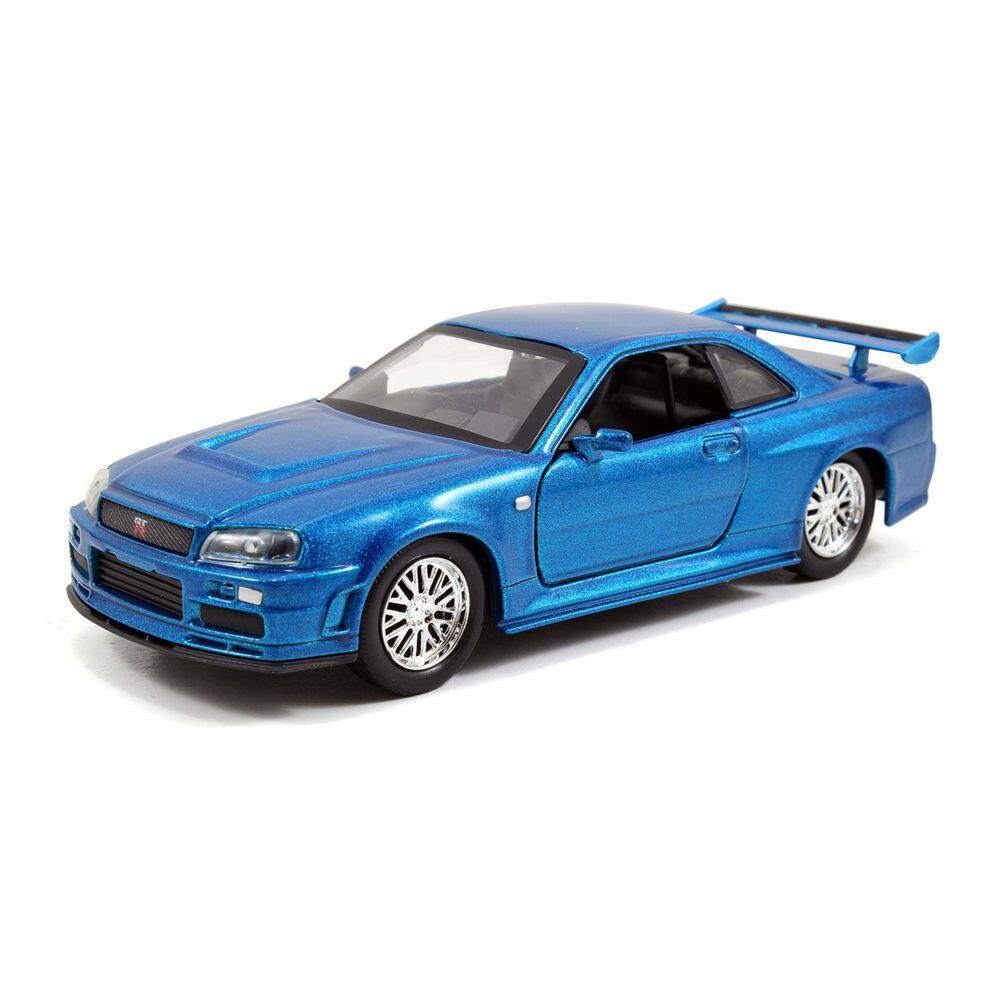 Veículo fundido sob pressão Nissan Fast & Furious Brian`s 2002 Skyline GT-R R34 Blue 1:32