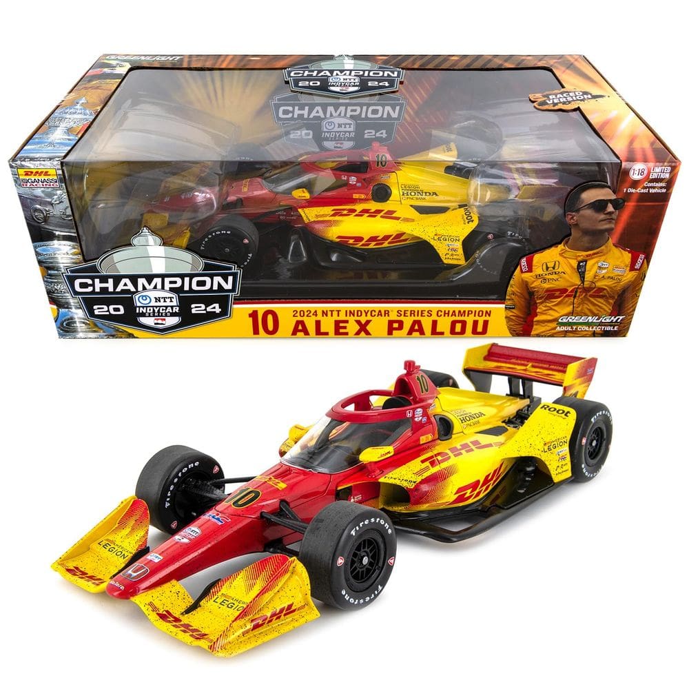 Carro de transmissão direta Greenlight IND11262 Alex Palou 2024 Indy 1:18