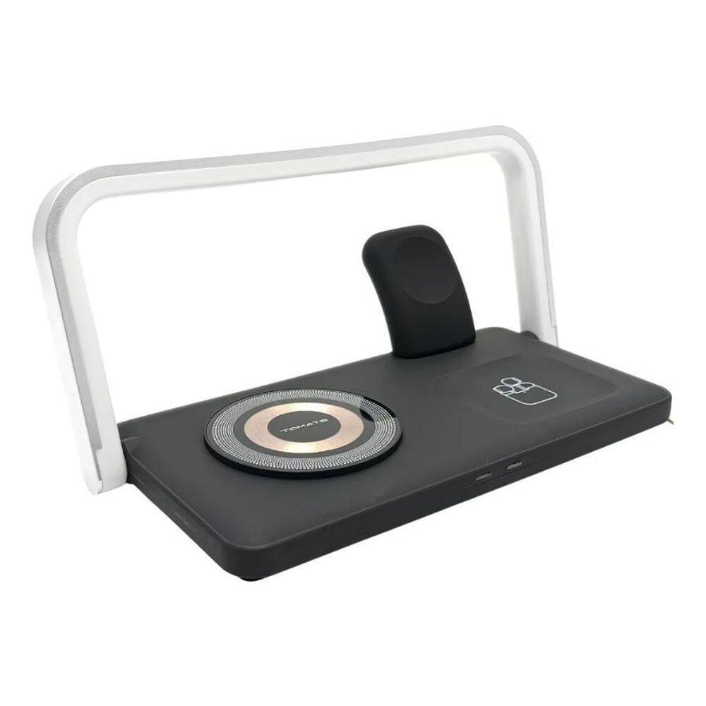 Base De Carregamento Sem Fio Com Led Noturno Preto