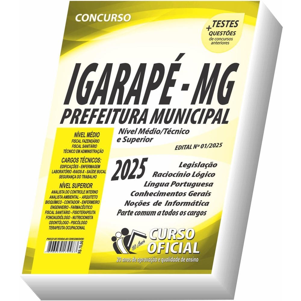 Apostila Igarapé Mg - Médio, Técnico E Superior Parte Comum