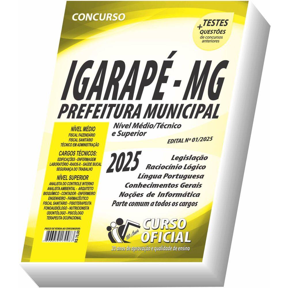 Apostila Igarapé Mg - Médio, Técnico E Superior Parte Comum