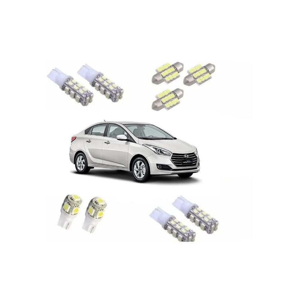 Kit Lâmpada Led Blue Lion p/ Hyundai HB20 - Farolete Ré Teto