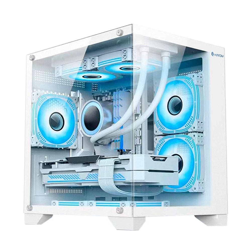 Gabinete Gamer Aquario, Hayom, Gb1799, 4X Fans Rgb, Vidro