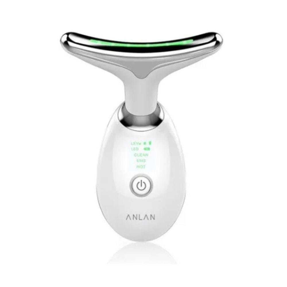 Massageador Facial Terapia Led 3 Luzes Pescoço Rugas Papada