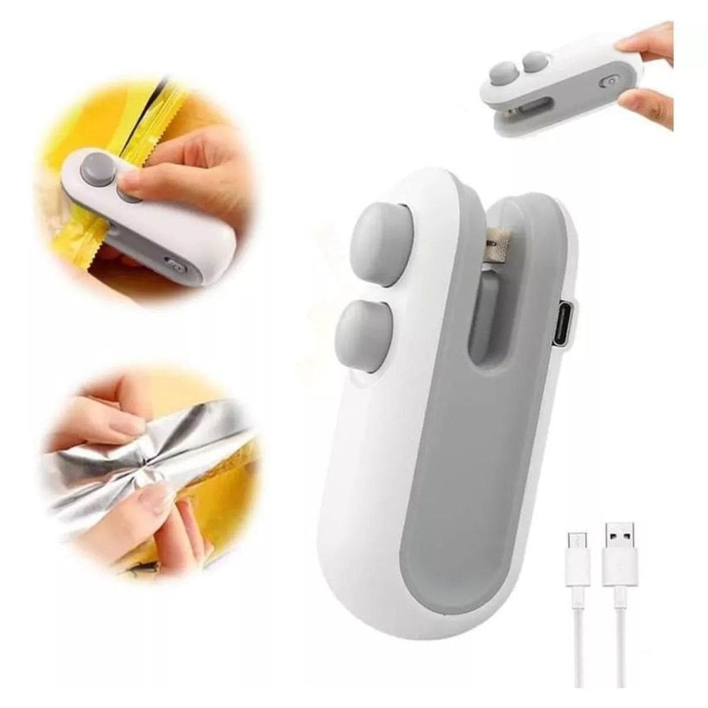 Mini Selador Portátil De Saco 2 Em 1 Magnético Recarregável