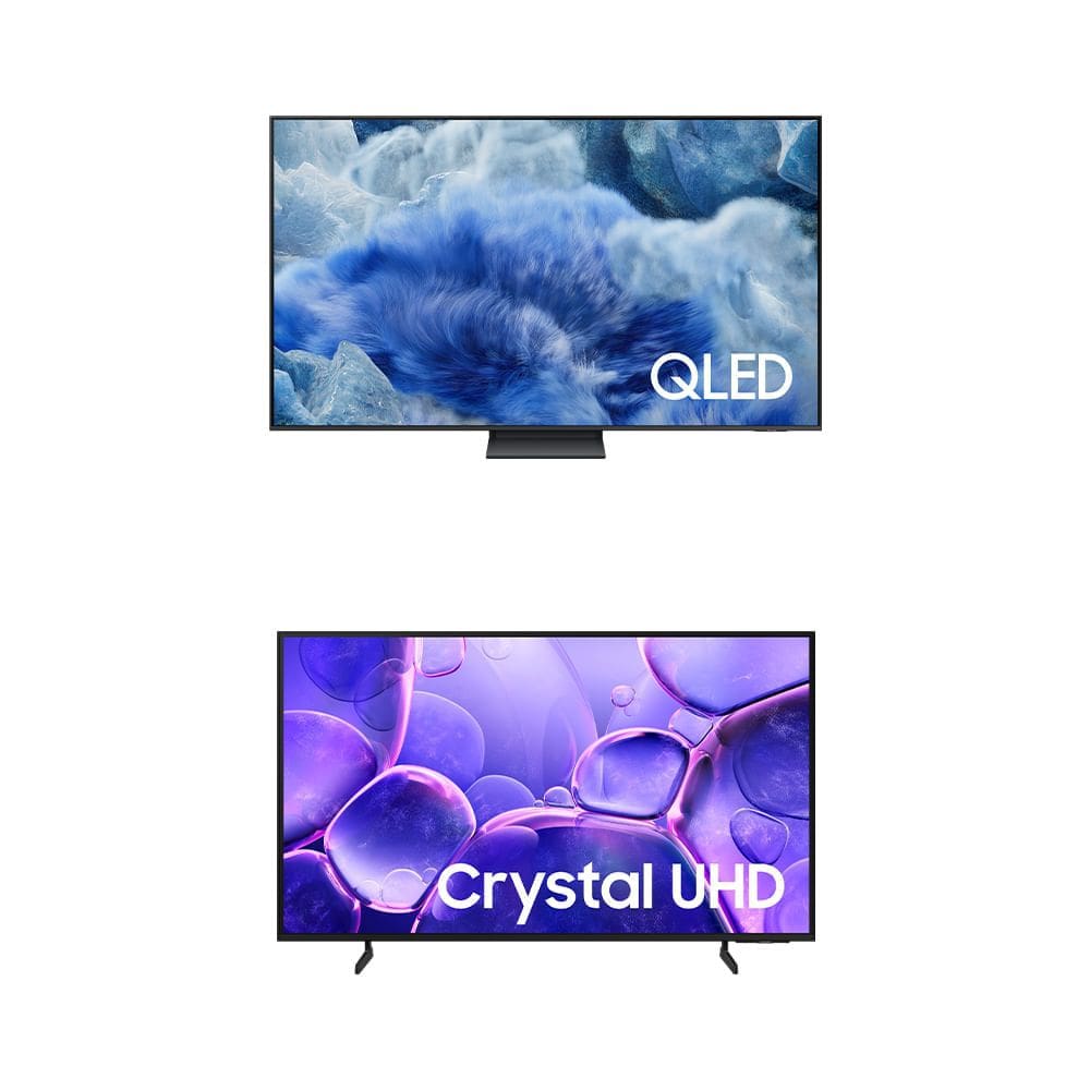 Combo Samsung Vision AI TV 55” QLED Ultra 4K Q8F + Samsung Smart TV 50” UHD 4K U8100F