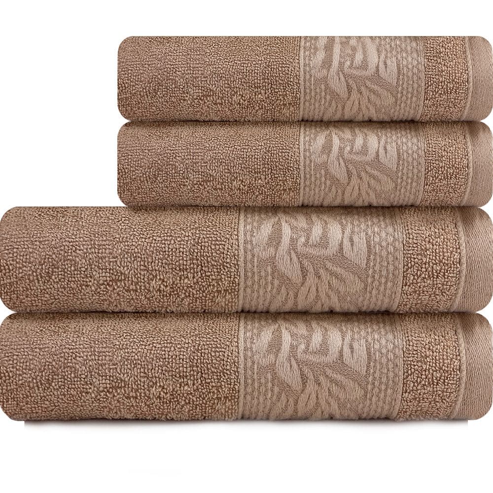 Kit 4 Toalhas de Banho e Rosto 100% Algodão Provence Karsten