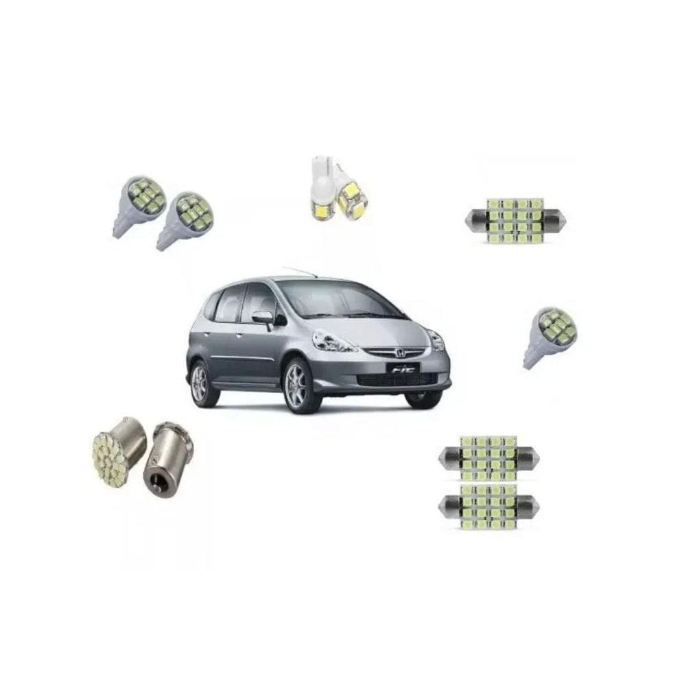 Kit Lâmpada Led Honda Fit 2008-2014 Blue Lion