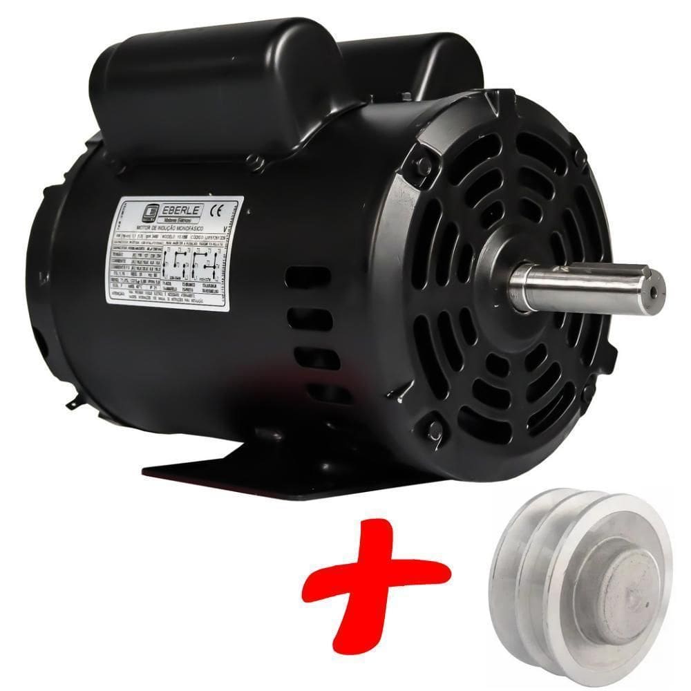 Motor Elétrico Monofásico 3Cv Alta Rotação 110/220V Polia