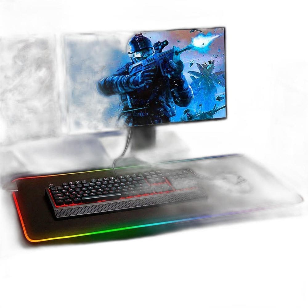Mousepad Gamer 80X30Cm Led Rgb 7 Cores Antiderrapante