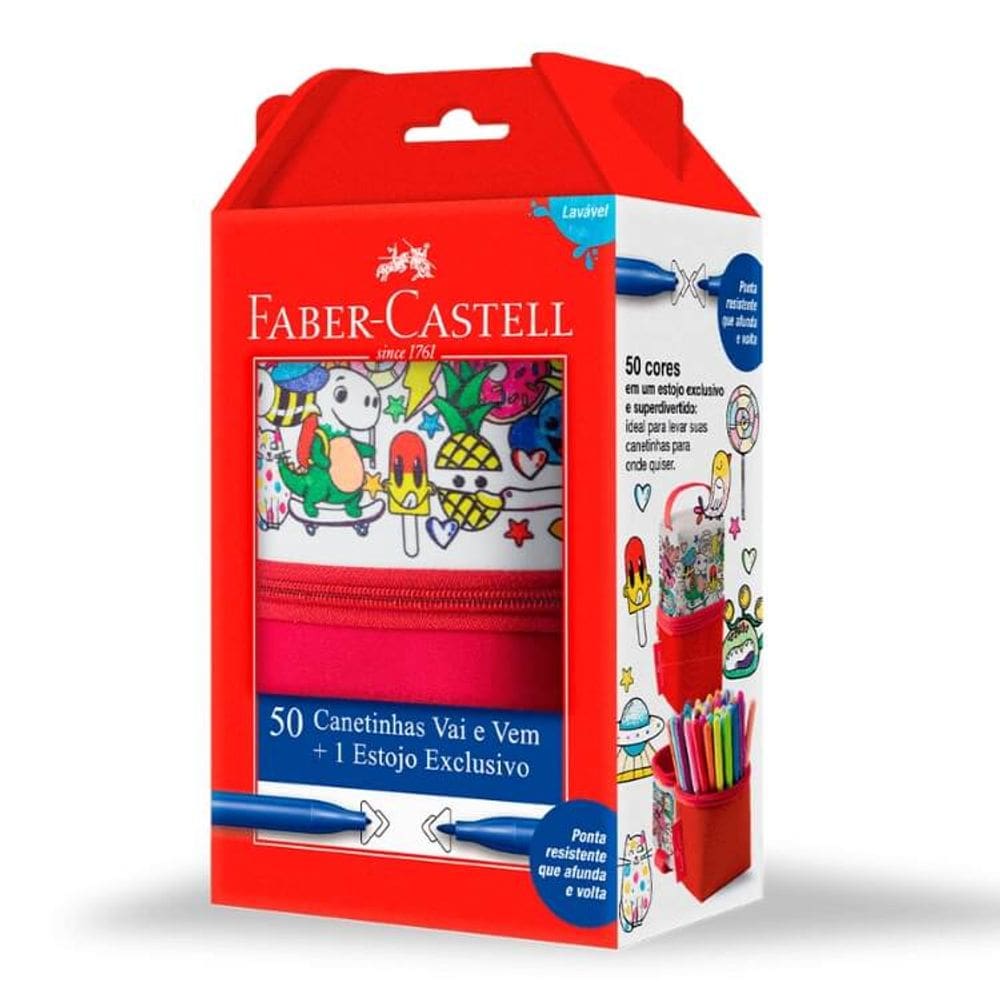 Canetinha Vai E Vem 50 Cores