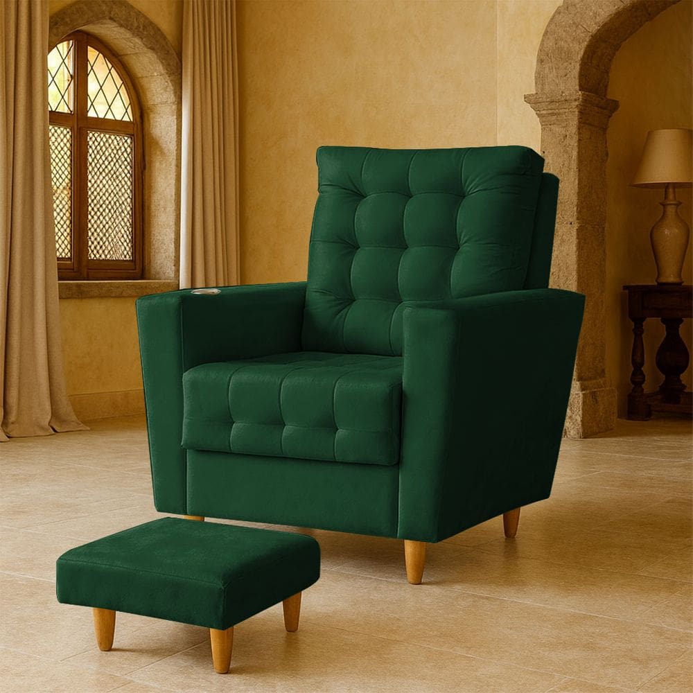 Poltrona de Amamentação Melissa Puff Verde